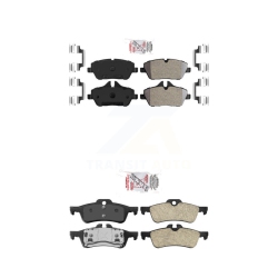 AMERIBRAKES Front Semi-Metallic Rear Ceramic Disc Brake Pads Kit for 07-08 Mini Cooper Convertible Knf-100673