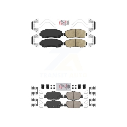 AMERIBRAKES Front Rear Ceramic Disc Brake Pads Kit for Honda Cr-V Full Hybrid Ev-Gas (Fhev) Engine Knf-100414
