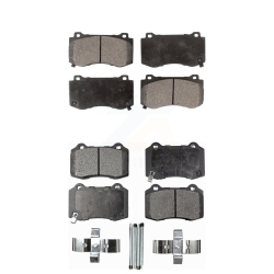 POSITIVE PLUS Front Rear Semi-Metallic Brake Pads Kit for Dodge Charger Chrysler 300 Challenger Jeep Kpf-100060