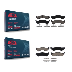 CMX Front Rear Ceramic Brake Pads Kit for Ford E-350 Super Duty E-250 Econoline Club Wagon Kcx-100258