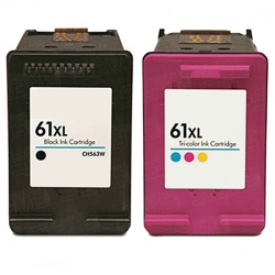 INKHOUSE Bestink Compatible Ink for HP 61Xl & Tri Color Remanufactured Ink Cartridge Combo Pack - (High Capacity Of HP 61) In Black