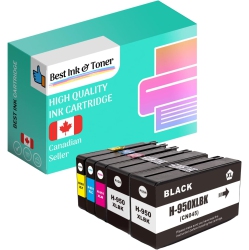 INKHOUSE Compatible HP 2 X 950Xl Black/951Xl C/m/y High Yield Inkjet Cartridges Combo (2Bk/c/m/y) for Use In Officejet Pro 8600 Plus 8600 Premium