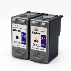 INKHOUSE Bestink Compatible Canon Pg-30 & Cl-31 Colors Ink Cartridge Combo (Bk/c/m/y) In Black