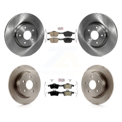 TRANSIT AUTO Front Ceramic Rear Semi-Metallic Pads And Disc Brake Rotors Kit for Ford Escape C-Max K8A-102145