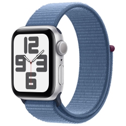 APPLE - Watch Se (Gps) 40MM Silver Aluminum Case With Winter Sport Loop In Blue