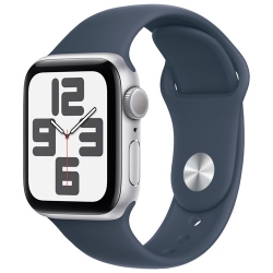 APPLE Refurbished (Fair) - Watch Se (Gps) 40MM Silver Aluminum Case With Storm Sport Band - Medium / Large In Blue
