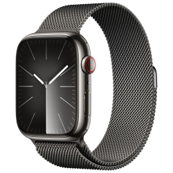 APPLE Refurbished (Fair) - Watch Series 9 (Gps + Cellular) 45MM Graphite Stainless Steel Case With Graphite Milanese Loop In Multicolor