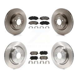 CMX Front Rear Brake Rotors Ceramic Pad Kit for Land Rover Range Sport Hse Se With Gas Engine K8C-101436