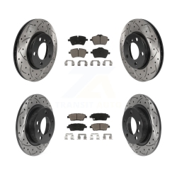 TRANSIT AUTO Front Rear Drill Slot Brake Rotor Ceramic Pad Kit for Mini Cooper Countryman Paceman Base Kdc-100372