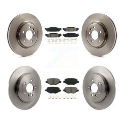 TRANSIT AUTO Front Rear Brake Rotors & Semi-Metallic Pad Kit for Ford Explorer Flex Taurus Lincoln Mkt K8S-100929