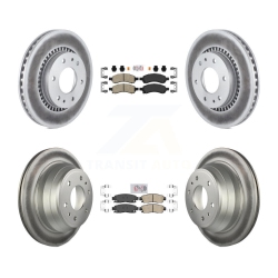 TRANSIT AUTO Front Rear Ceramic Pad & Coated Brake Rotor Kit for Chevrolet Trailblazer Gmc Envoy Buick Kga-102095