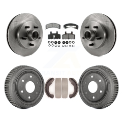 TRANSIT AUTO Front Rear Disc Brake Rotor Hub Assembly Semi-Metallic Pad And Drum Kit for Gmc Yukon Rwd K8S-103493