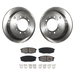 TRANSIT AUTO Rear Brake Rotor Semi-Metallic Pad Kit for Toyota Tundra Sequoia Lexus Lx570 Land Cruiser K8S-101882