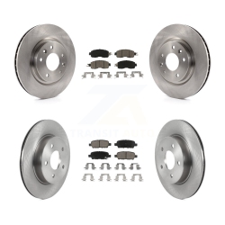 CMX Front Rear Brake Rotor & Ceramic Pad Kit for 2017 Nissan Leaf With Electric Parking K8C-100943