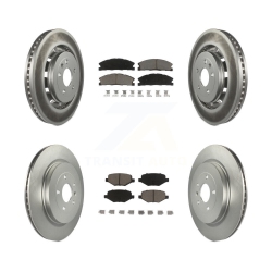 TRANSIT AUTO Front Rear Coat Brake Rotors Ceramic Pad Kit for Ford Explorer Police Interceptor Utility Kgc-100694