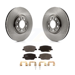 TRANSIT AUTO Front Disc Brake Rotors And Semi-Metallic Pads Kit for Jeep Compass Renegade Fiat 500X K8F-102491