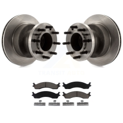 CMX Front Brake Rotors & Ceramic Pad Kit for Ford E-350 Super Duty Econoline Club Wagon E-450 K8C-102696