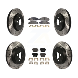 TRANSIT AUTO Front Rear Drilled Slot Brake Rotor Ceramic Pad Kit for Dodge Charger Chrysler 300 Magnum Kdt-100256