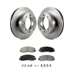 TRANSIT AUTO Front Disc Brake Rotors And Semi-Metallic Pads Kit for Ford F-250 Super Duty F-350 K8F-100135