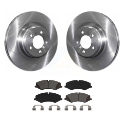 TRANSIT AUTO Front Brake Rotors & Semi-Metallic Pad Kit for 10-12 Land Rover Range Naturally Aspirated K8S-102872
