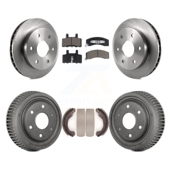 CMX Front Rear Brake Rotors Ceramic Pad Drum Kit for Gmc Yukon 2 Doors With 4Wd Diesel Engine K8C-102491