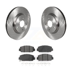 TRANSIT AUTO Front Disc Brake Rotors And Semi-Metallic Pads Kit for Honda Cr-V Hr-V K8S-102774