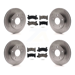 TRANSIT AUTO Front Rear Brake Rotors Semi-Metallic Pad Kit for Cadillac Eldorado Buick Riviera Seville K8S-103124