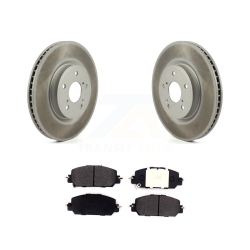 TRANSIT AUTO Front Coated Disc Brake Rotors And Semi-Metallic Pads Kit for Honda Cr-V Hr-V Kgf-101923