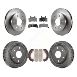 TRANSIT AUTO Front Rear Brake Rotors Ceramic Pad Drum Kit for Gmc Yukon 2 Doors With 4Wd Diesel Engine K8T-103506