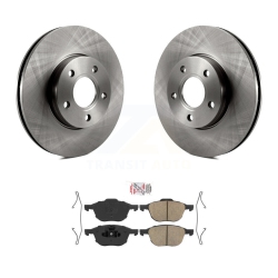 TRANSIT AUTO Front Disc Brake Rotors And Ceramic Pads Kit for Ford Focus C-Max K8A-103880