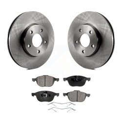 TRANSIT AUTO Front Disc Brake Rotors And Ceramic Pads Kit for Ford Focus C-Max K8T-100169
