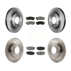 TRANSIT AUTO Front Rear Disc Brake Rotors And Semi-Metallic Pads Kit for Mazda Protege Protege5 K8S-101053