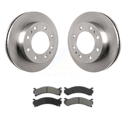 TRANSIT AUTO Front Brake Rotor & Semi-Metallic Pad Kit for Gmc Chevrolet Savana 3500 Express Sierra HD K8S-100027