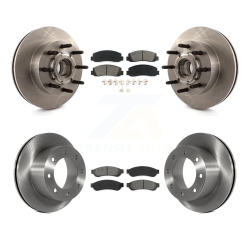 TRANSIT AUTO Front Rear Disc Brake Rotor And Semi-Metallic Pad Kit for Ford F-250 Super Duty F-350 Rwd K8S-103100