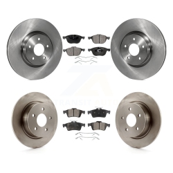 TRANSIT AUTO Front Rear Brake Rotors & Ceramic Pad Kit for 2014 Ford Transit Connect 104.8" Wheel Base K8T-101411