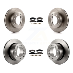 TRANSIT AUTO Front Rear Disc Brake Rotors Ceramic Pad Kit for 2020-2021 Ram 3500 With Dual Wheels K8T-104261
