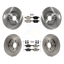 TRANSIT AUTO Front Semi-Metallic Rear Ceramic Pads And Disc Brake Rotors Kit for Jaguar Vanden Plas K8A-103059