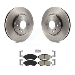 TRANSIT AUTO Front Disc Brake Rotors And Ceramic Pads Kit for 2003 Cadillac Seville K8A-107091