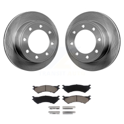 CMX Rear Brake Rotor And Ceramic Pad Kit for Ford E-350 Super Duty E-250 Econoline Club Wagon K8C-101914