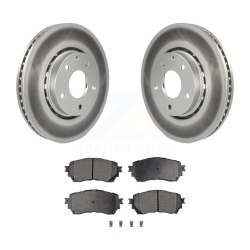 TRANSIT AUTO Front Coated Brake Rotors Semi-Metallic Pad Kit for 2019-2021 Mazda 6 Naturally Aspirated Kgf-102230