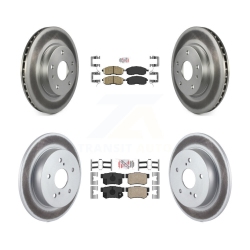 TRANSIT AUTO Front Rear Ceramic Pads And Coated Disc Brake Rotors Kit for Suzuki Sx4 Crossover Kga-103226