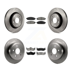 TRANSIT AUTO Front Rear Disc Brake Rotors And Semi-Metallic Pads Kit for Jeep Grand Cherokee Commander K8S-100990