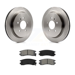 TRANSIT AUTO Rear Brake Rotor & Semi-Metallic Pad Kit for 2003-2004 Cadillac Seville With Vented K8S-101535