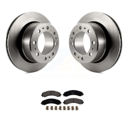 TRANSIT AUTO Rear Disc Brake Rotors And Ceramic Pads Kit for 2020-2021 Ram 3500 With Dual Wheels K8T-104272