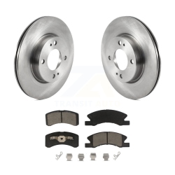 CMX Front Disc Brake Rotors And Ceramic Pads Kit for 2017-2024 Mitsubishi Mirage G4 K8C-100617