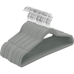 UTOPIA Home Premium Velvet Hangers 50 Pack - Non-Slip Clothes Suit With 360 Degree Rotatable Hook Heavy Duty Coat In Grey