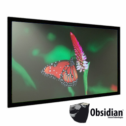 OBSIDIAN SCREENS Obsidian Series - 110" (16:9) Tension Fixed-Frame Premium Alr Projection Screen - In Platinum