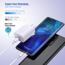 GENERIC Super Fast Charger Type C, 25W USB C Wall Charger Fast Charging Power Adapter Compatible With Samsung Galaxy