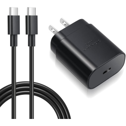 GENERIC USB C Fast Charger, 25W Super Fast Charging Wall Charger With USB-C Type C Cable (6Ft) Compatible With Samsung
