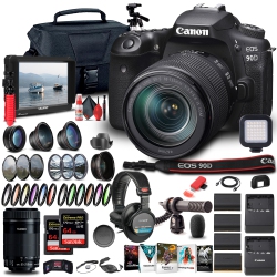 CANON Eos 90D Camera W/ 18-135MM And Ef-S 55-250MM Lenses - Pro Bundle